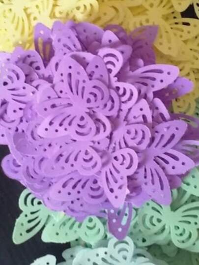 100 Borboletas de Festa Candycolor Jardim das borboletas de papel para decoração de Festa jardim Encantado