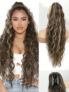 Ponytail Extension, Claw Clip Ponytail Extension For Women Long Wavy Pony Tails Hair Extensions Fluffy Natural Looking Synthetic 30 Inch Clip In Ponytail Hairpiece For Daily Use - Multicolor - View 15