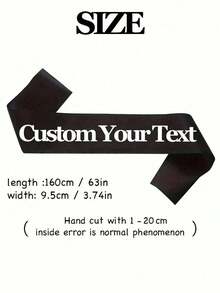 1 pieza Cinta de satén con texto personalizado, cinta con lema personalizado, cinta de cumpleaños personalizada, se puede personalizar para cinta de fiesta individual, regalo ideal para él, regalo de graduación ideal para ella - Multicolor - Ver 6