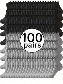 100/90/60/50/30/20/15/10/6/5/3/1 Pairs[Sports Enthusiast Essential]Classic Black, White, Grey Men's Crew Leg Warmers, Comfortable Casual Everyday Wear, Suitable For Leisure, Home, Outdoor Sports, Unisex Soft Mid-Calf Leg Warmers, Ideal For Daily Life, Winter Sock Set - Comfortable Soft Winter Leg Warmers Christmas Gift For Dad, Unisex, Suitable For Cold Weather, Long Leg Warmers, Winter Leg Warmers, Suitable For All Year Round | Multiple Colors Available - Multicolor - View 2