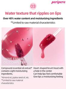 Peripera K-Beauty 水感裸色唇彩，鏡面水光唇釉，玻璃唇釉，豐唇效果，自然保濕，輕盈，提亮光澤長效，舒適，不黏膩，口罩友善，無白膜 - #15 Buying Pink - 查看 5
