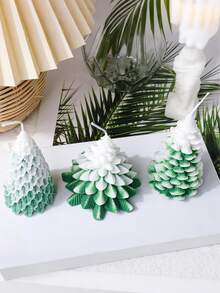 1/4 Stücke Weihnachtsbaum Silikonformen - DIY 3D Kerzen/Seife/Schokolade Herstellungsset - Baby Shower Gastgeschenke & Weihnachtsdeko Bastelzubehör