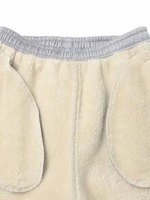 Calça de Moletom Casual com Forro Térmico Reforçado para Homens, Outono e Inverno