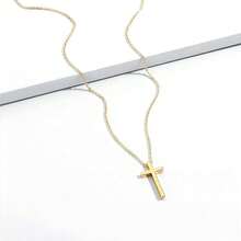 Cross Necklace For Women, Dainty 18K Gold Plated/Sterling Silver Small Cross Pendant Necklace Simple Gold Cross Necklaces For Women  Faith Jewelry Gift2025 - 經典十字金 - 查看 9