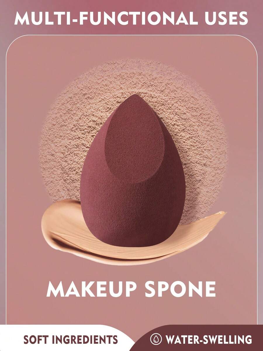 1个美妆蛋 全脸化妆晕染海绵，适用于液体、膏状、粉底、遮瑕膏、腮红等，柔软易推开，美妆工具，化妆，便宜，房间装饰，梳妆台，旅行，卧室，化妆配件，粉扑，美妆蛋，粉扑，化妆海绵，便宜，圣诞礼物，化妆，化妆工具，便宜货，礼物，女士礼物，圣诞礼物，赠品，旅行，便宜货，旅行必备 - 彩色 - 查看 1