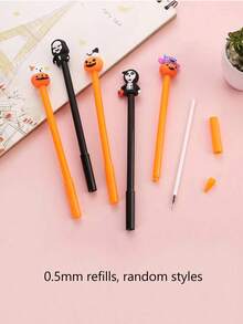 20 piezas/10 piezas/5 piezas Bolígrafos de gel con tema de Halloween, recarga de 0.5 mm, bolígrafo de gel con diseños de dibujos animados, una variedad de diseños lindos, adecuado para el hogar, la escuela, la fiesta de Halloween, regalos de Halloween, premios para estudiantes, herramientas de escritura, bolígrafos a base de agua, bolígrafos para firmar, papelería decorativa, regalos para fiestas, suministros de oficina, regalos divertidos para amigos