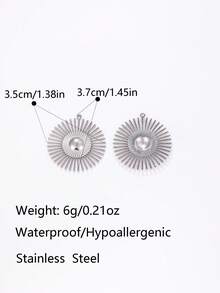 3pcs Titanium Steel Vacuum Electroplated Vintage Moon & Sun Pendant, Suitable For DIY Pendant, Earrings, Bracelet, Accessories