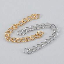 25pcs/50pcs Stainless Steel Extender Chain Without Clasp, Adjustable Length 5cm, Suitable For DIY Necklace And Jewelry Making - Extension Chain - View 3