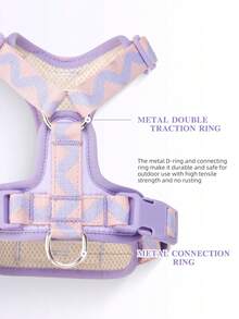 HP357 Shockproof Dog Harness, Hand Washable Polyester Fiber, Durable Anti-Slip Chest Back Strap, Pet Leash Accessory For Dogs, Below 4ft Length, No Power, No Battery