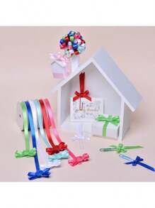 8 Unique Ribbons Natural Ribbon Tower 96 Feet Perfect For Gifts Dration Craft Projects Special Finishing Touch Unique Look - 多緞 - 查看 8