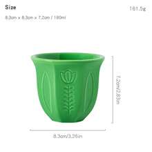 Cốc cà phê/matcha gốm sứ Ả Rập nhiều màu sắc 180ml/250ml - Cốc dập nổi hình hoa tulip, đồ dùng uống kiểu Bắc Âu, lý tưởng để phục vụ espresso, matcha và trà. - Nhiều màu - Xem 10