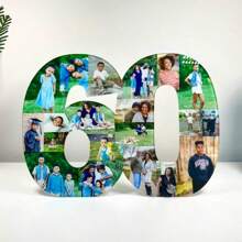 定制圣诞礼物，可定制1至99的数字、2026岁生日照片、A、B、C、D、E字母主题照片、成长照片拼贴画，生日礼物、圣诞照片礼物，母亲节和父亲节的完美礼物，送给爱人和朋友的理想礼物。秋季家居焕新，圣诞装饰，营造温馨家居氛围，办公室装饰，优雅生活