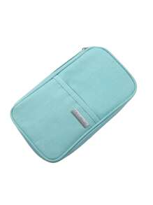 1 pieza Bolsa para pasaporte, titular de pasaporte y tarjeta, funda protectora impermeable, bolsa de almacenamiento de viaje, bolsa multiusos para documentos en el extranjero
