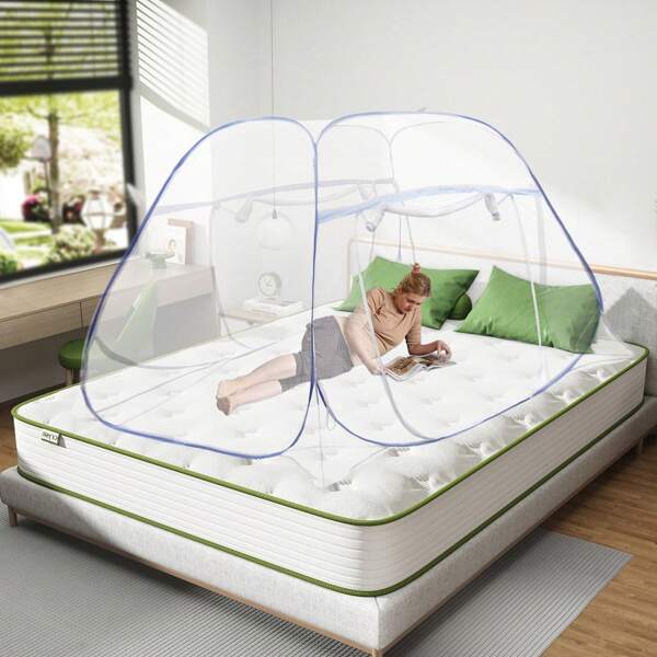 1,8 m blaues Moskitonetz Zelt mit Reißverschluss Moskitonetzzelt für einen ruhigen Schlaf ohne Mücken