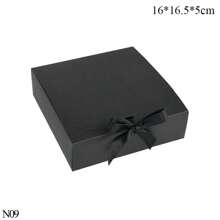 1个可折叠礼盒，礼品包装盒，沙特国庆节礼盒，适合作为送给家人和朋友的通用节日礼物 - 黑色 - 查看 11