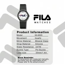 FILA 高级女士石英腕表 – 闪亮水晶表框、珍珠表盘和精钢表带 | 送给她的奢华礼物 - 均碼 - 查看 11