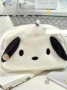 Sanrio 1 PC Sanrio Pochacco/Cinnamon Dog Large Zipper Pencil Case | Visually Appealing Plush Design, Durable Fabric Organizer For School, Office Supplies, And Stationery