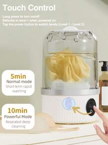GENAI 1/2 件便携式洗衣机，USB 充电式紧凑型旅行便携式洗衣机，2 种模式迷你洗衣机，深度清洁内衣、婴儿衣服和袜子，最适合公寓、宿舍