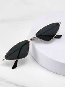 1 件女士小框猫眼时尚眼镜，中性时尚眼镜猫眼形墨镜