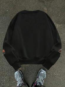 1 Stück Jungen Rennwagen-Element Hoodie, bequem, Frühling Herbst Outdoor Treffen & personalisierter Stil