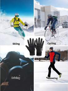 Winter Touchscreen Warm Gloves - Anti-Slip Thick Cycling Running Outdoor Sports Gloves, Durable Material Suitable For Cold Weather And Smartphone Use Arm Warmers Autumn Fall Fashion