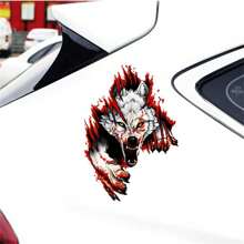 AD 1pc Funny Angry Wolves PVC Motorcycle Car Sticker Fashion Car Styling Stickers Decal Car Styling Decoration - Grey - View 2
