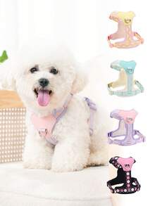 HP357 Shockproof Dog Harness, Hand Washable Polyester Fiber, Durable Anti-Slip Chest Back Strap, Pet Leash Accessory For Dogs, Below 4ft Length, No Power, No Battery