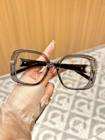 1pc Women's Fashion Hollow Frame Eyeglasses