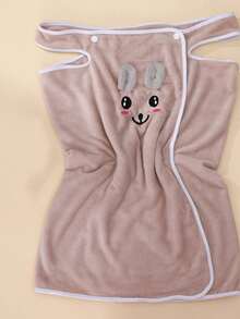 1 pieza Toalla de baño con diseño de dibujos animados para niños, bata de baño de felpa de coral absorbente, bata de baño para playa, spa y sauna, disponible en 2 tamaños