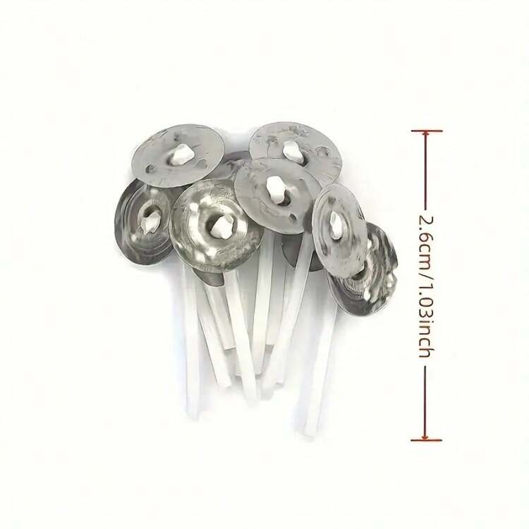 50 件或 100 件 0.98 英寸/3.54 英寸/6.29 英寸蜡烛芯 无烟蜡纯芯 适用于 DIY 蜡烛制作 预蜡芯 派对用品 - 白色 - 查看 12