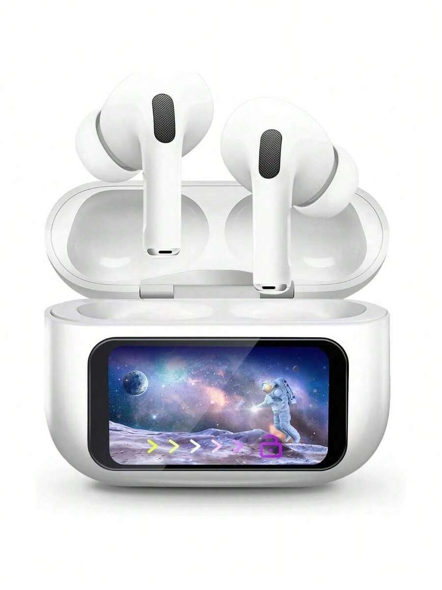 A9 Pro Noise Cancelling Bluetooth Earbuds, Wireless Ear Buds Noise Cancelling Bluetooth Headphones USB Charging With 13 Functions LED Display Mic For IPhone & Android (White) - 1 - 查看 1