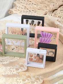 10/5/1pc PE Film Anti-Oxidation Transparent Jewelry Display Box, Anti-Oxidation Jewelry Box, Dust-Proof Jewelry Floating Storage Box, Multi-Functional Portable Jewelry Storage Box, PE Film 3D Floating Display Box - Multicolor - View 2