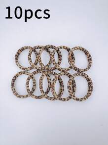 5条高弹力豹纹发圈，女士复古发绳马尾辫发饰发圈马尾辫发绳，橡皮筋，动物纹头饰 - 多色 - 查看 12