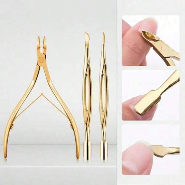 3 Stück Edelstahl Nagelknipser Kneifzange Nagelhautentferner Set mit Hornhautentferner Nagelwerkzeuge.