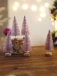 1 cây thông Noel mini lấp lánh màu hồng, cây thông nhân tạo phủ sương có đế gỗ, cây để bàn nhỏ dùng để trang trí Giáng sinh, nhà ở, văn phòng, xứ sở thần tiên mùa đông, ngày lễ, tiệc tùng, đồ thủ công tự làm, lý tưởng cho tiệc Giáng sinh và nâng cấp nội thất nhà ở trang trí nhà trang trí phòng đồ trang trí Giáng sinh quà tặng Giáng sinh trang trí Giáng sinh - Nhiều màu - Xem 7