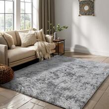 Grauer teppich wohnzimmer, ochfloriger Wohnzimmerteppich, großer Teppich zur deko wohnzimmer, superweicher und flauschiger moderner teppich schlafzimmer, plüschiger Innenteppich für die moderne Wohnraumdekoration, Ein weicher Schlafzimmerteppich ist das perfekte Geschenk zum Muttertag.