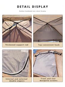 1 件可折叠便携式露营帐篷，易于安装和拆卸，防紫外线，防水，防蚊，紧凑的存储尺寸，方便携带，可容纳 2-4 人，大尺寸，多色，厚面料，适合过夜、户外野餐、遮阳、徒步旅行
