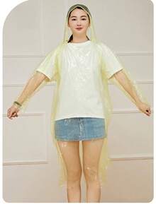 1/5/8/12pcs Disposable Rain Ponchos For Men & Women, Miniature Portable Adult Rain Coats, Suitable For Outdoor Camping, Hiking, Cycling, Sports Waterproof Rainwear, Must-Have Travel Item (Package Letter And Color Random) - Multicolor - View 5