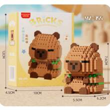 1 Mignon Capybara Adulte 14+ Blocs de Construction, 300+pièces, Cadeau d'Anniversaire, Série Animaux DIY Blocs de Construction, Décoration de Bureau, Soulagement de la Pression, Soulagement du Stress, Décoration de Collection Maison, Poupée d'Assemblage, Ornement de Bureau, Cadeau de Fête, Cadeau Fête des Pères, Cadeau de Mariage, Décoration de Mariage, Cadeau de Remise des Diplômes