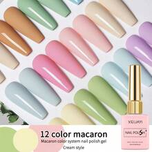 XEIJAYI 12pcs 15ml Gel Nail Polish Set Semi Permanent UV Gel Polish Kits All For Manicure Kit Soak Off UV LED Vernis Nail Art DIY Home Salon Gift For Women - 彩色 - 查看 5