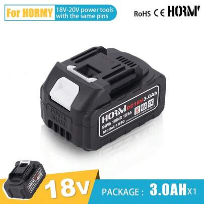 18V 3000mAh Battery Pack 36Wh High Efficiency Endurance Compatible With Makita 10.8V Original Tools With Intelligent Protection Against Overcharging And Over Discharging