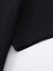 Camiseta gráfica divertida de dinosaurio nugget luna aullando para hombres - Camiseta casual de manga corta para atuendo al aire  casual - Negro - Ver 4