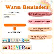 [Customized Puzzle] 1pc Personalized Name Puzzle, Wooden Name Puzzle, Automotive Style, Suitable For Christening, Birthday, Christmas, New Year Gifts, Supporting Only English Letters, Exquisite 1st Birthday Gift For Boys And Girls - Multicolor - View 4