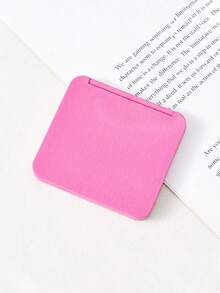 1pc Solid Color Double-Sided Folding Compact Makeup Mirror, Small Square Portable Pocket Mirror, Foldable Compact Mini Makeup Mirror, Portable Double-Sided Square Pocket Mirror, Suitable For Students, Girls, Ladies, Travel Gifts, For Cosmetics, Suitable For Travel, Bedroom, Home Use, Mirror,Makeup,Cheap,Room Decor,Vanity,Travel,Bedroom,Makeup Accessories,Mirror,Vanity Mirror,Mini Mirror,Compact Mirror,Mirror Small,Hand Mirror