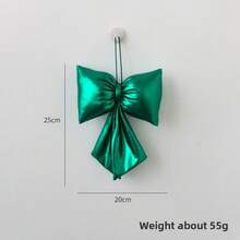 Adorno colgante de árbol de Navidad con lazo de cuero glaseado, decoración del hogar para fiestas, decoración navideña, decoración de invierno para el hogar