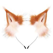 动物仿皮毛狐狸狼耳头带毛茸茸手工发带头饰服装角色扮演配饰
