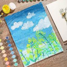 25pcs 300gsm Watercolor Paper, Rough/Textured Handmade Cotton Paper, White Textured Paper - White - View 11