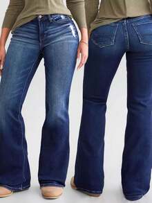 Women's Legendary Mid Rise Flare Jean High Waisted Bell Bottom Jeans For Women Flare Jeans For Women Stretch Wide Leg Jeans