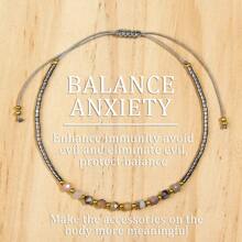 1 pieza Brazalete bohemio vintage de piedra natural, equilibra la ansiedad, mejora el sistema inmunológico, aleja el mal, mantiene el equilibrio - agrega significado a los accesorios corporales