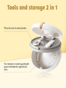 Personalized Custom Name Portable Dental Retainer Box, Denture And Child Orthodontic Appliance Storage Box.